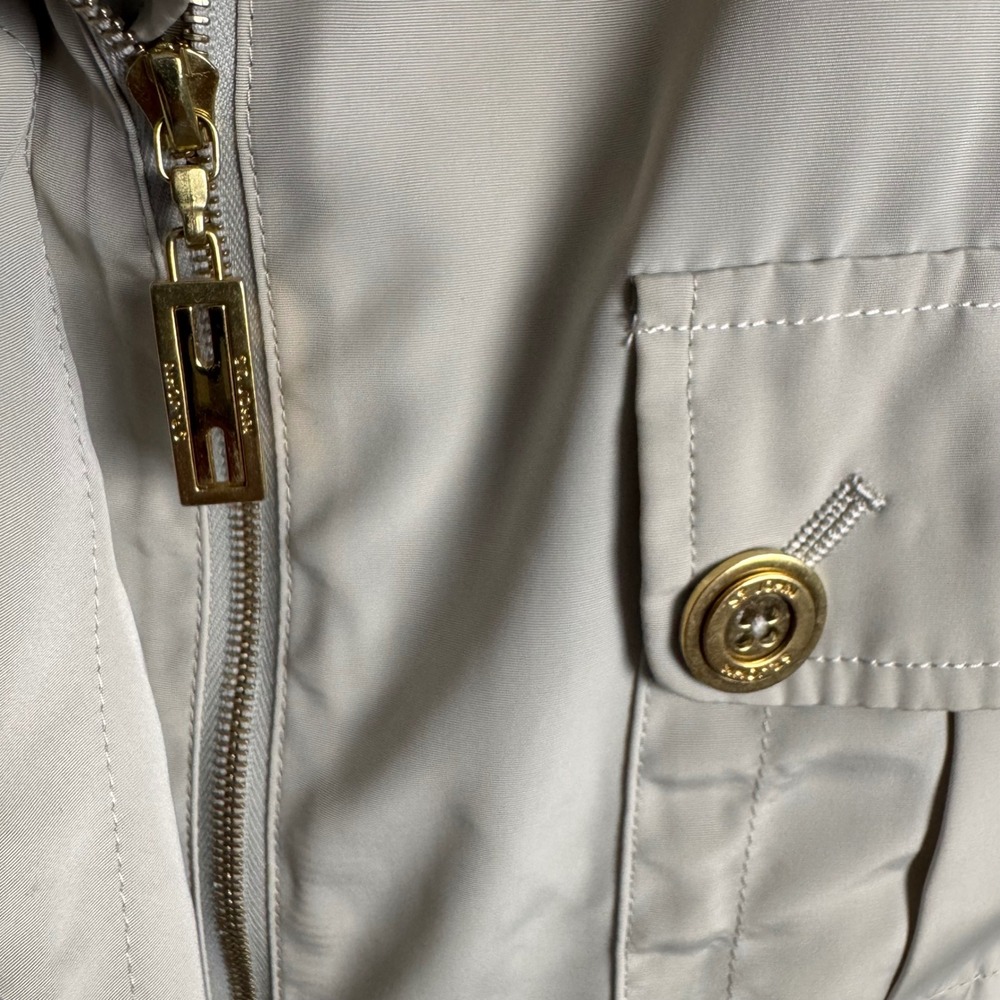 St John Sport Womens Beige Utility Field Jacket Tan Cargo Pockets Size Large - Picture 8 of 10
